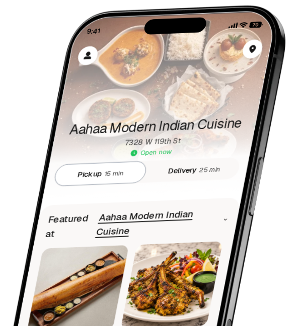 Aahaa Modern Indian Cuisine app preview